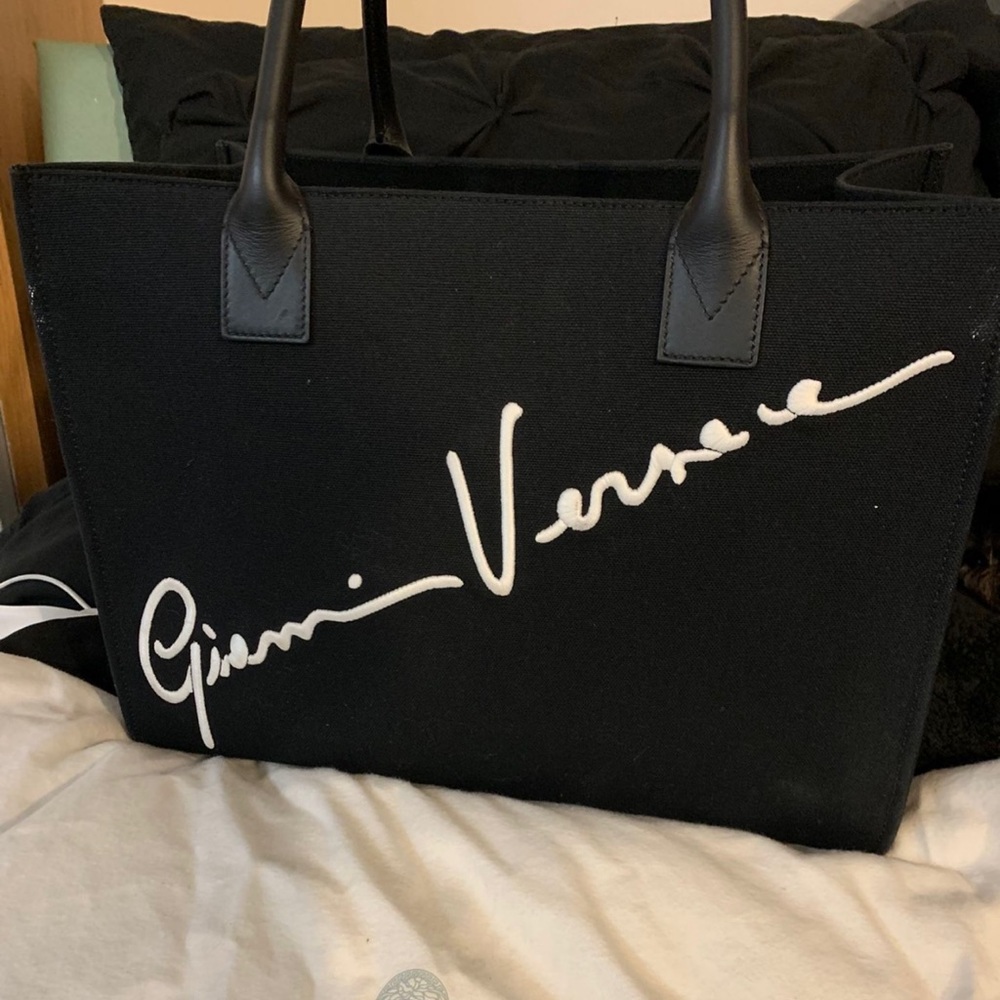 Gianni Versace Logo Tote Bag